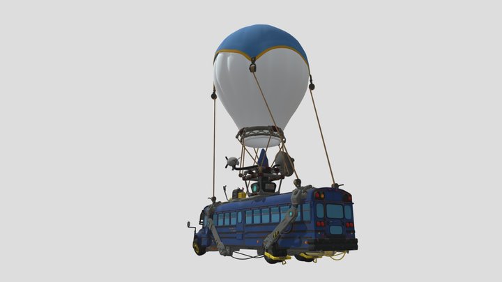 Battle Bus 3D Model