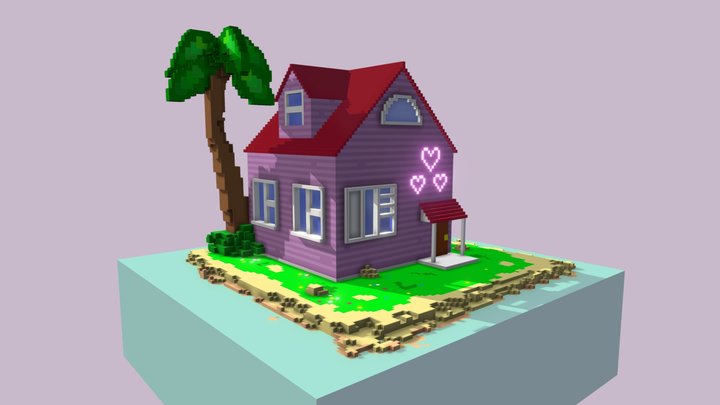 An Island house // Domek na wyspie 3D Model