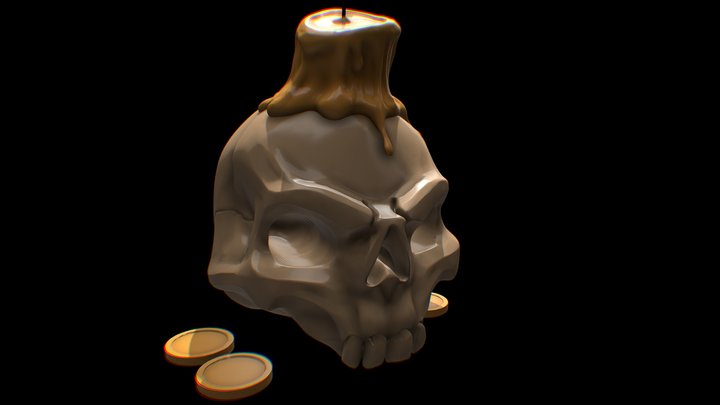 Skull Candle 3D Model