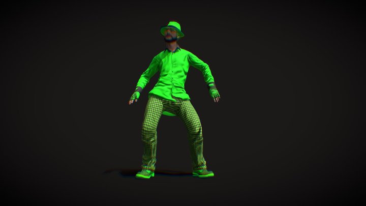 green shake @ Hip Hop Dancing 3D Model