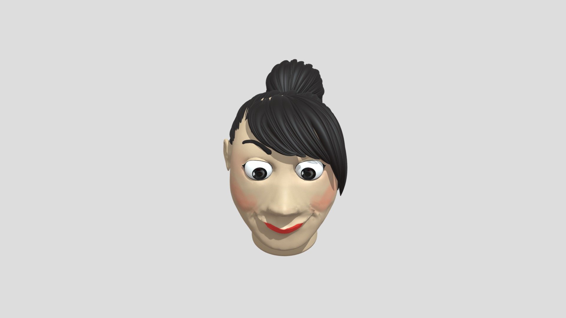 Low poly 3D character.