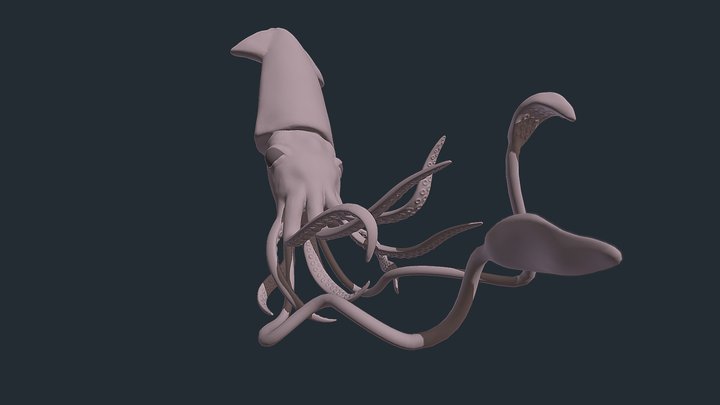 Sculptjanuary 2019, day 1: Giant Squid 3D Model