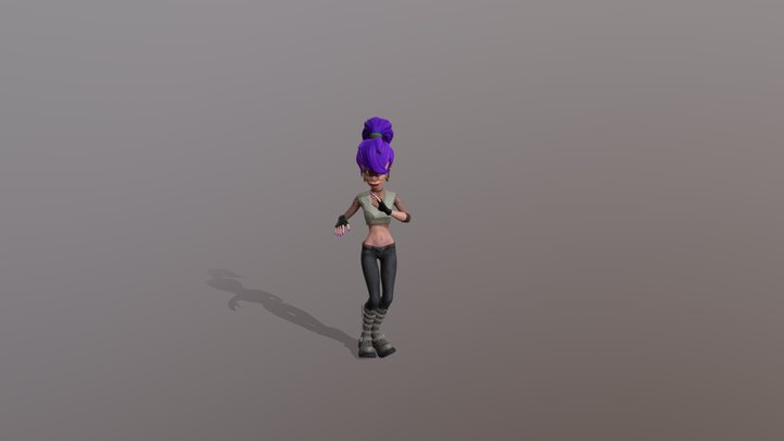 Lila Rumba Dancing 3D Model