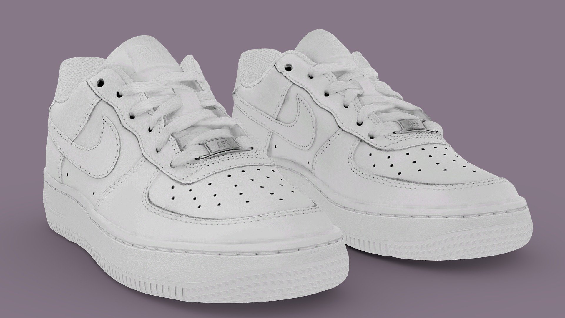 NIKE Air Force 1 one low white - Buy Royalty Free 3D model by Vincent Page  (@vincentpage) [1f99714]