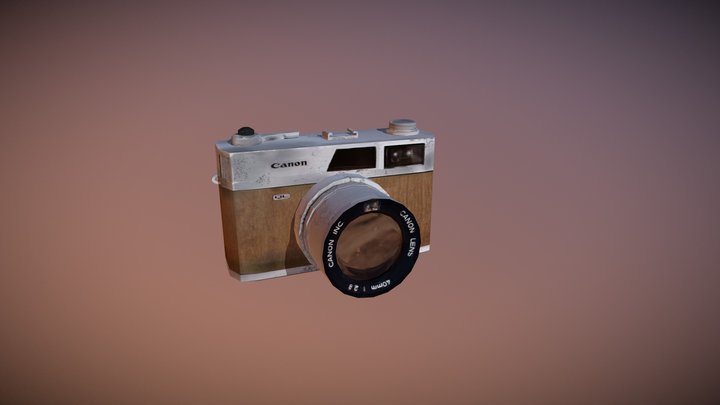 Low Poly Canon Canonet 28 3D Model
