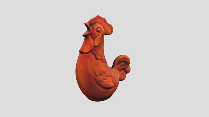 Ceramic Rooster 3D Model