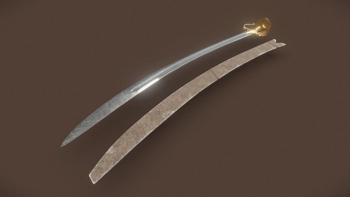 Ragged Indian Sword / Talwar | Mid - High Poly | 3D Model
