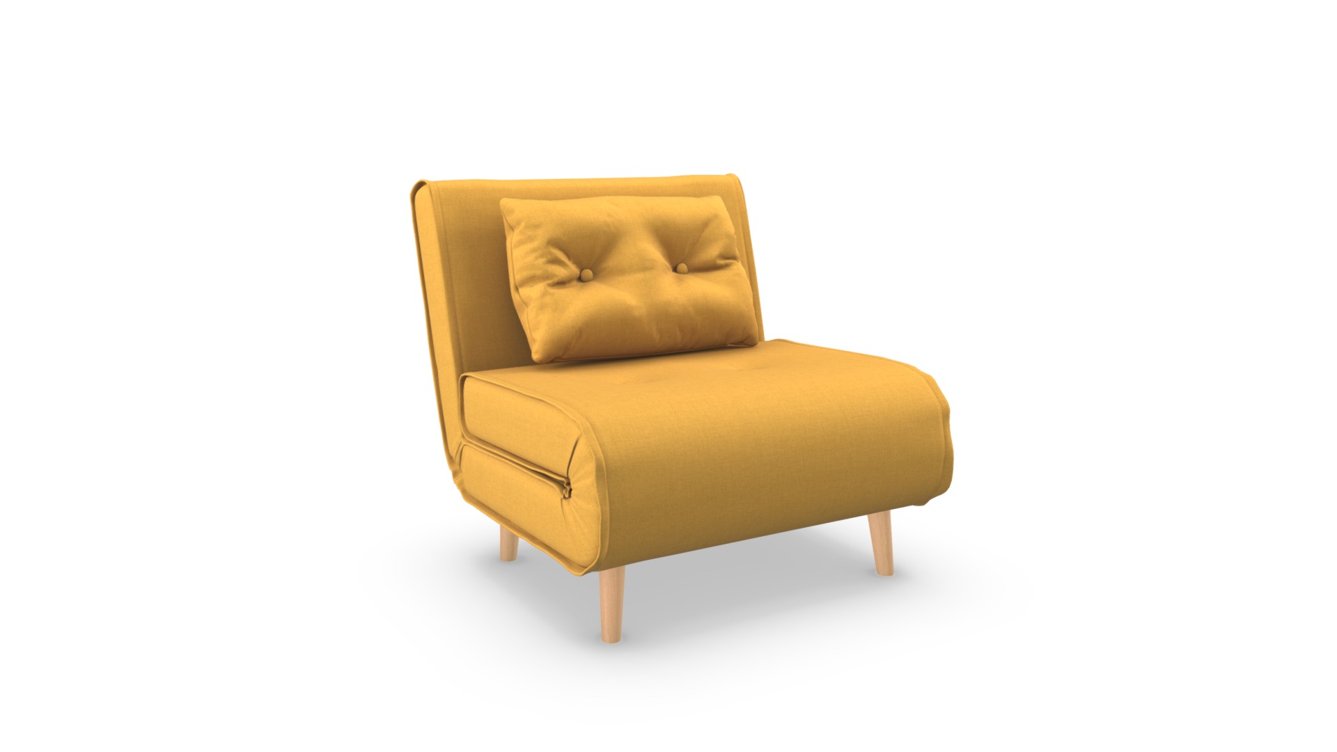 Haru Single Sofa Bed, Butter Yellow