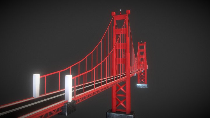 San Francisco Bridge 3D Model