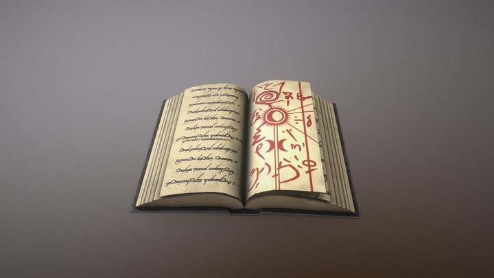 Wizard_Table_Book_Open 3D Model