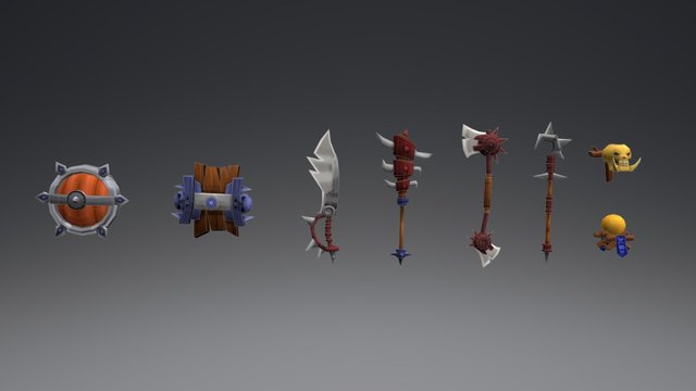 Weapons of  character -Grunt 3D Model