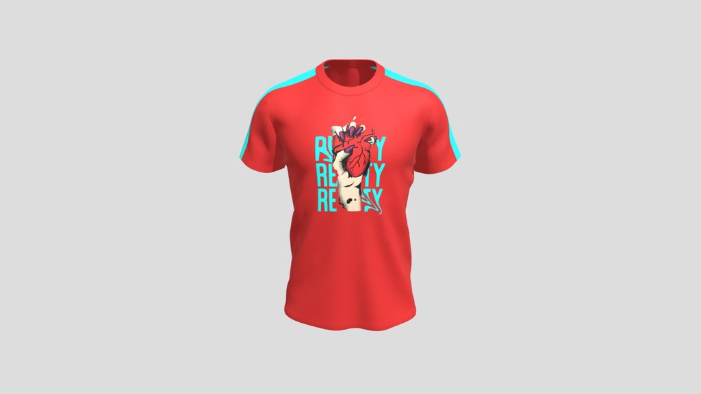 Reality Heart Graphic Panel T Shirt
