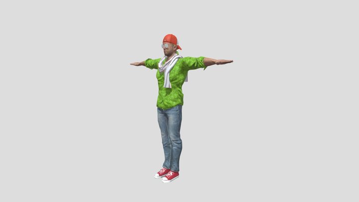 Indian-theft-auto-character fbx 3D Model