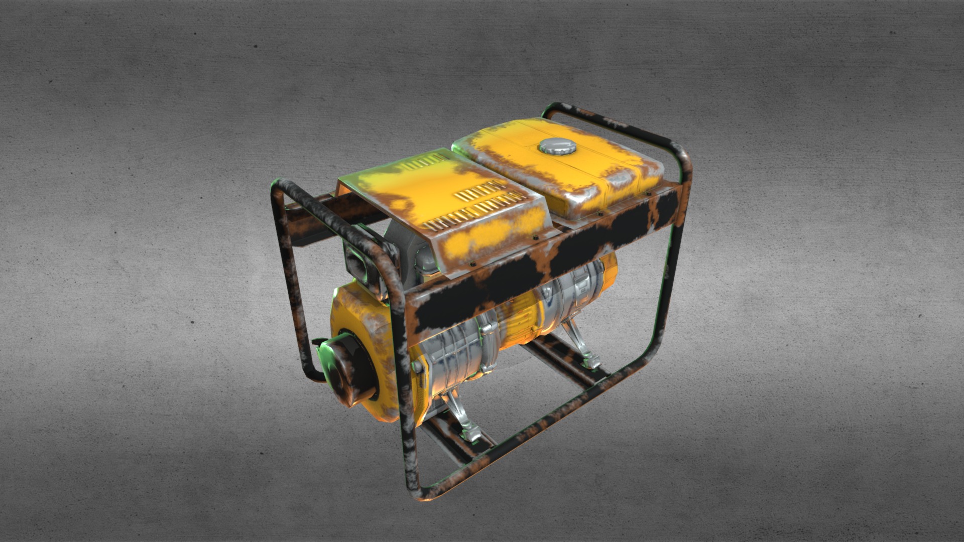 3D model Diesel Generator - This is a 3D model of the Diesel Generator. The 3D model is about a yellow and black toy car.