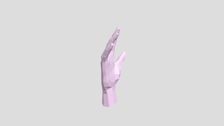 Low Poly Hand Blender Exercise 3D Model