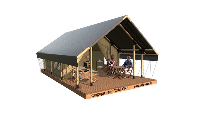 Safari-tent COMFORT \  Сафари-тент для глэмпинга 3D Model