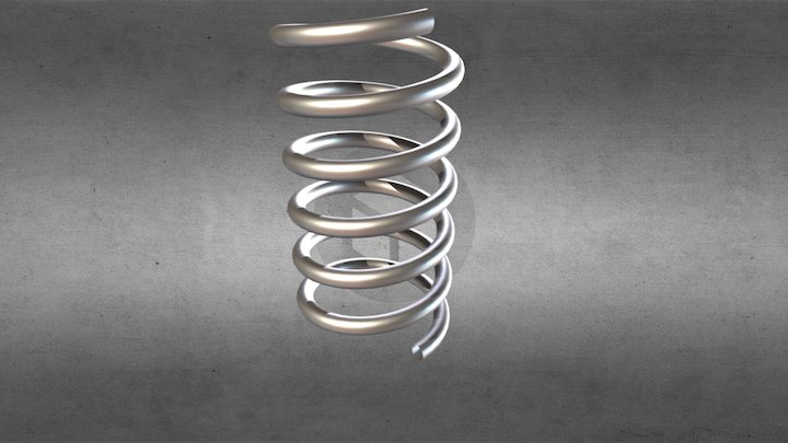 Animated Spring at last 3D Model