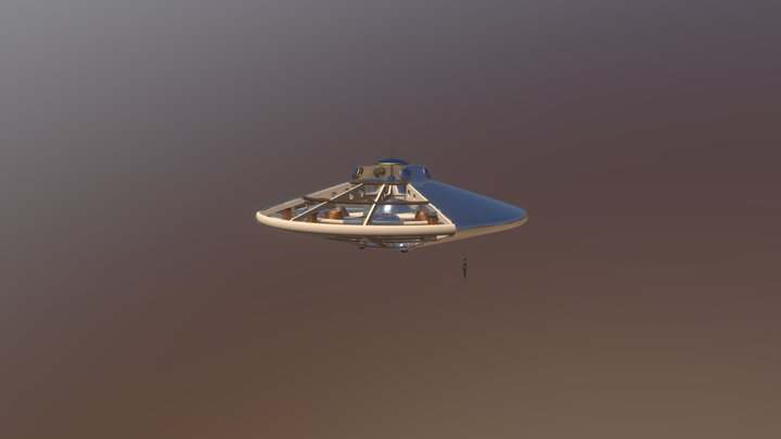 OTC-X1 manmade flying saucer by Otis T. Carr 3D Model