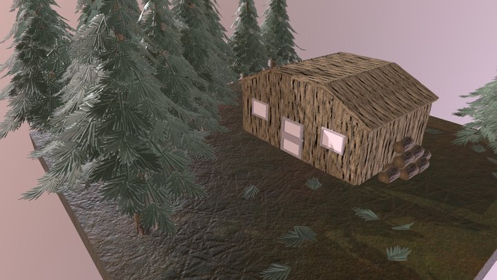 Forest Cabin 3D Model