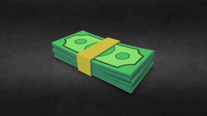Cartoon Money 3D Model