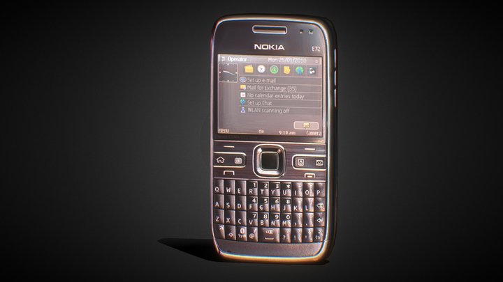 Nokia E72 - LowPoly for TheSims4 Cellphone 3D Model