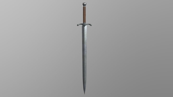 twohand sword-Lowpoly 3D Model