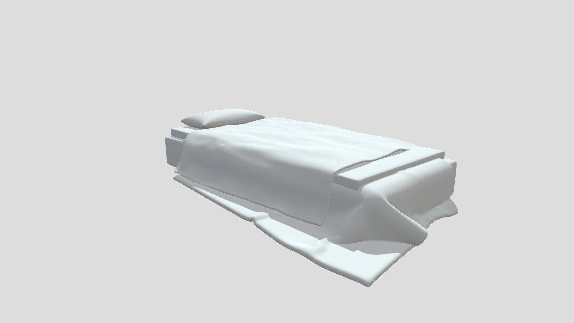 Dorm Floor Mattress With Sheets [No Texture]