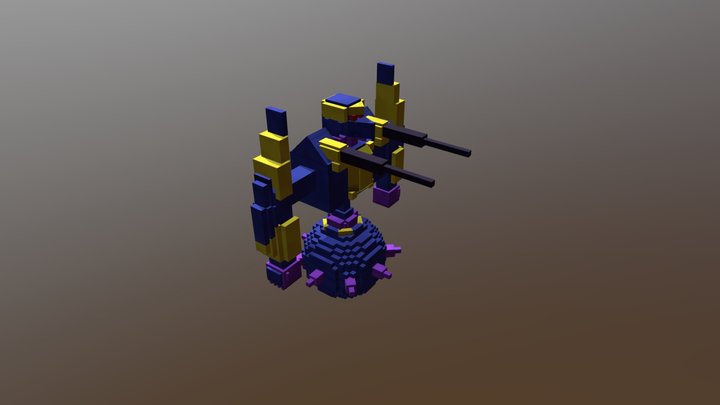 X-Head Cannon 3D Model