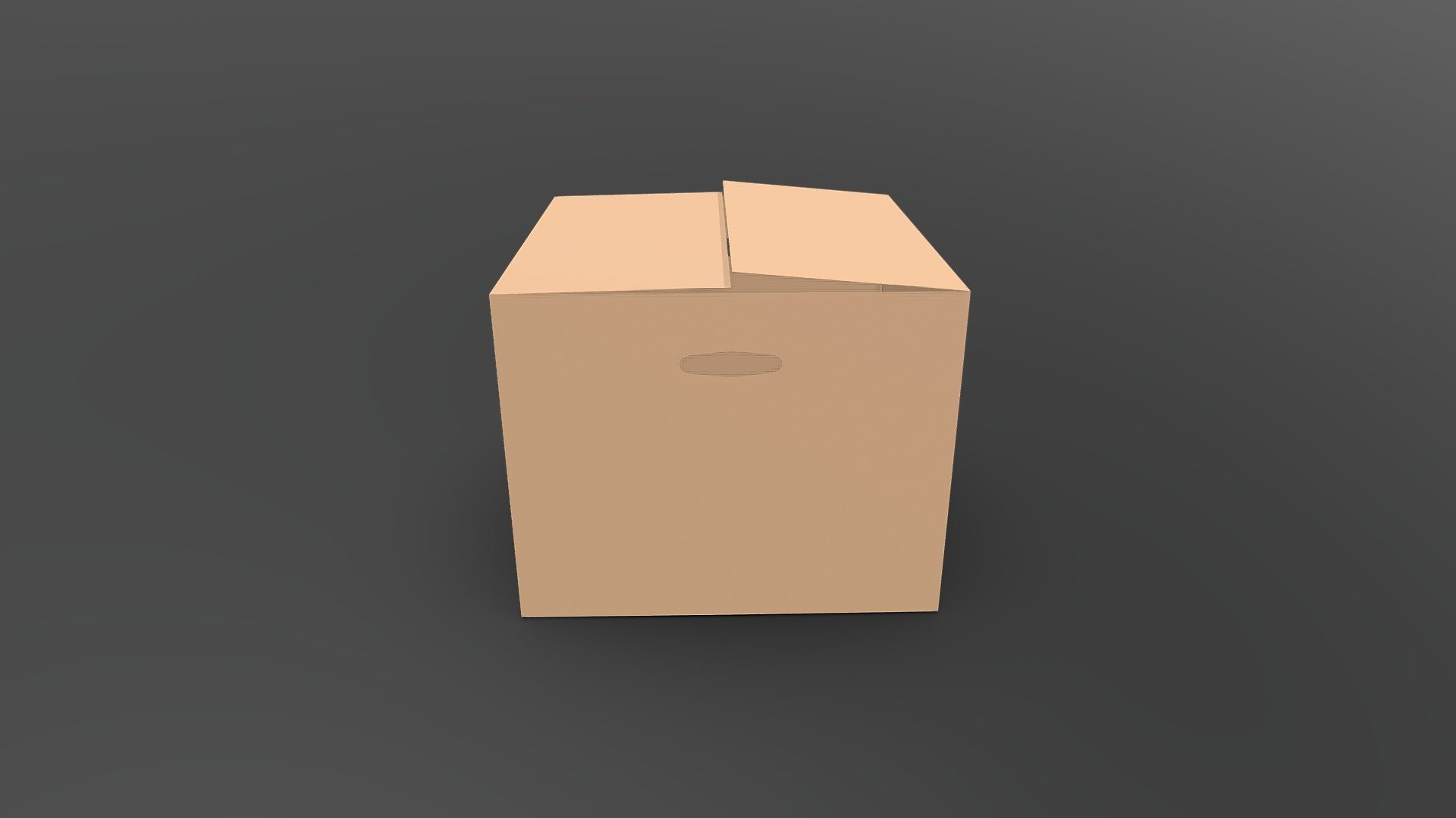 Simple Low Poly Cardboard Box