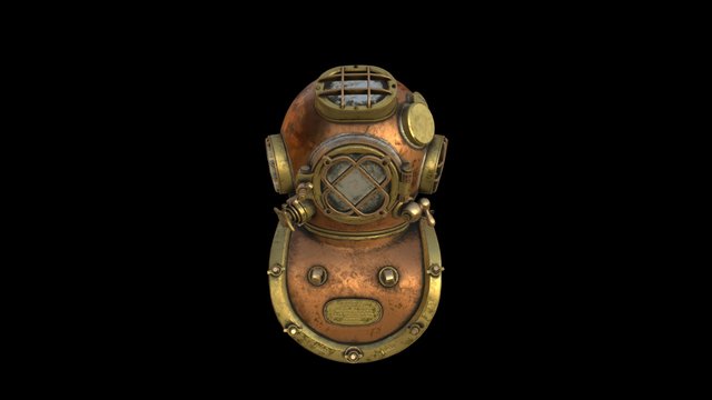 Diving Helmet Final 3D Model