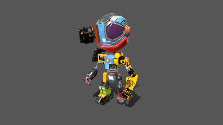 Junk Yard Robot Boy 3D Model