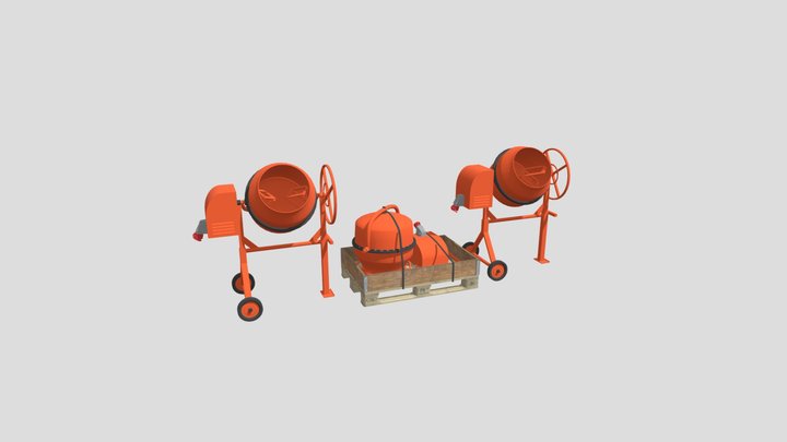 Concrete Mixer / Betonmischer 3D Model