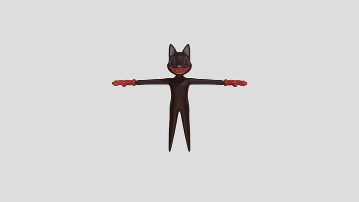 Cartoon Cat Bloody Model 3D Model
