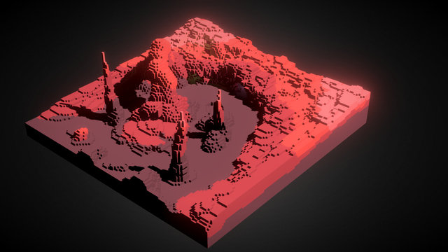 Space Terrain 3D Model