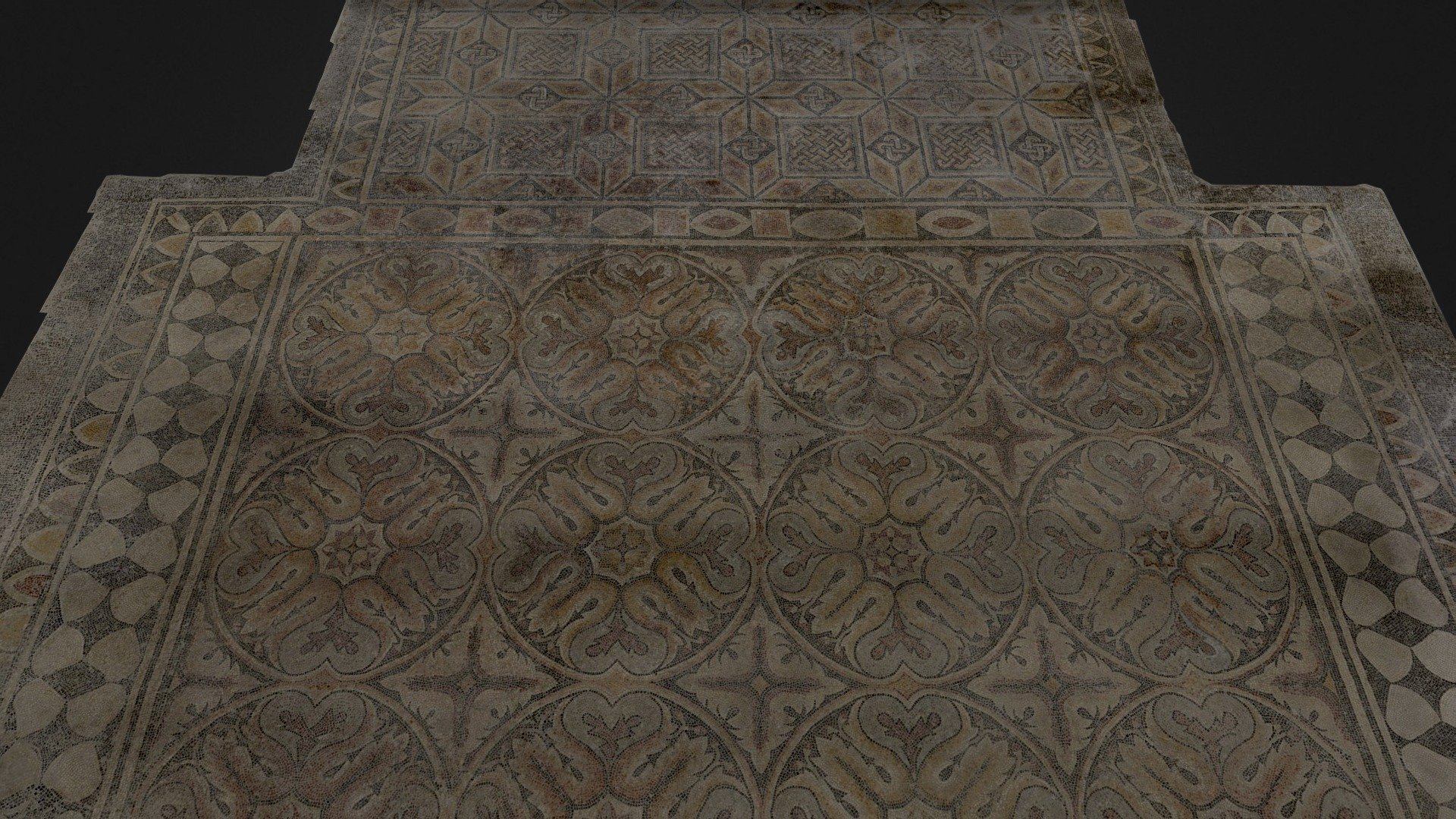 Asciano (SI). Pavimento a mosaico, IV sec. d.C.
