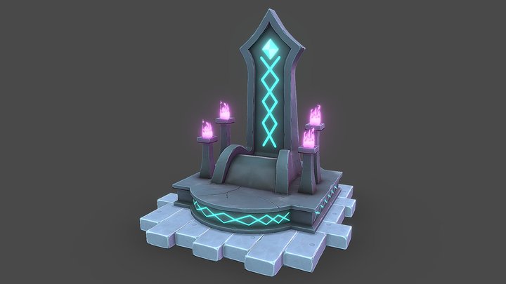 Stylized Throne 3D Model