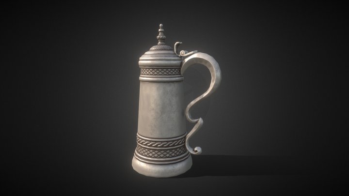 Stylized Flagon (Game Model) 3D Model