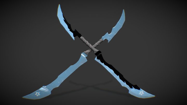 Double  Sided frost sword 3D Model