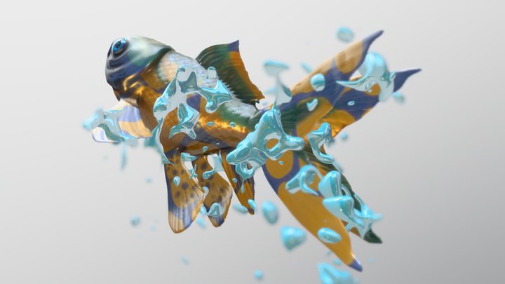 PSari's Leap (Goldfish) 3D Model