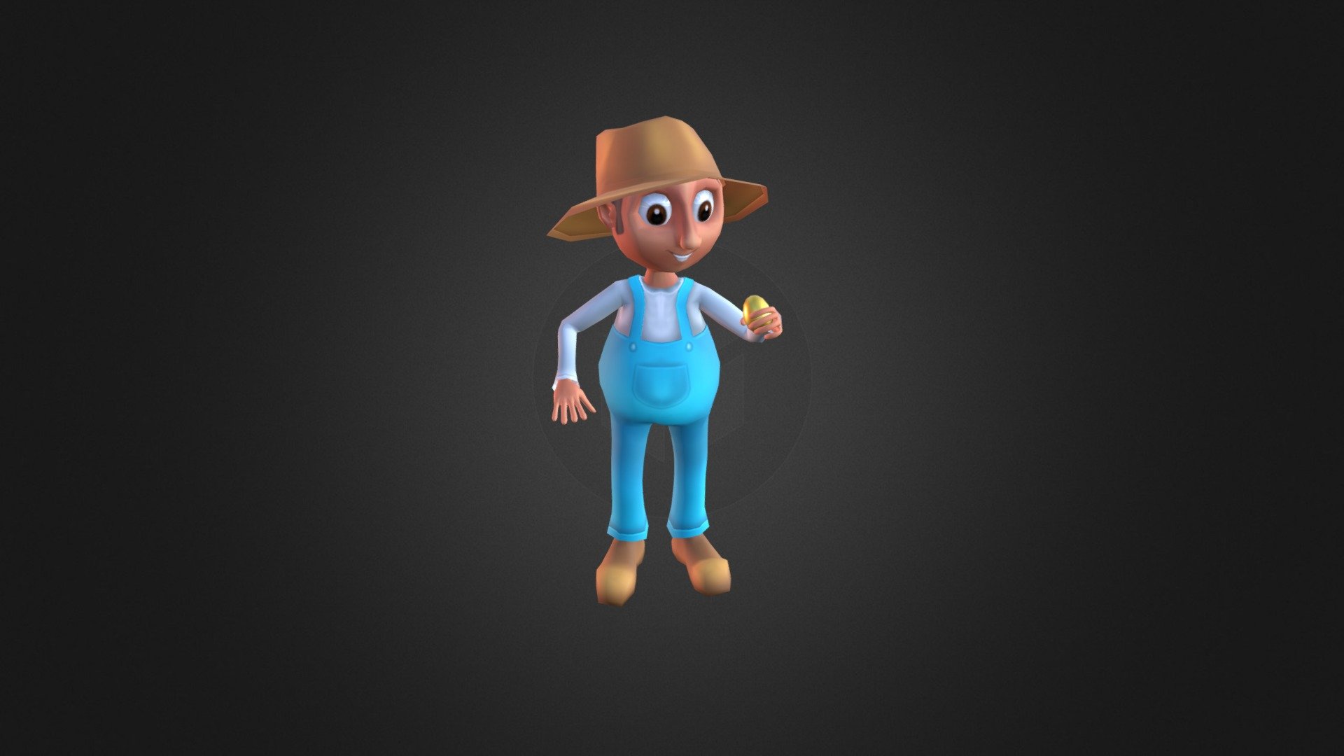 Low Poly Farmer - 3D model by MadsLoft Digital Services (@madsloft ...