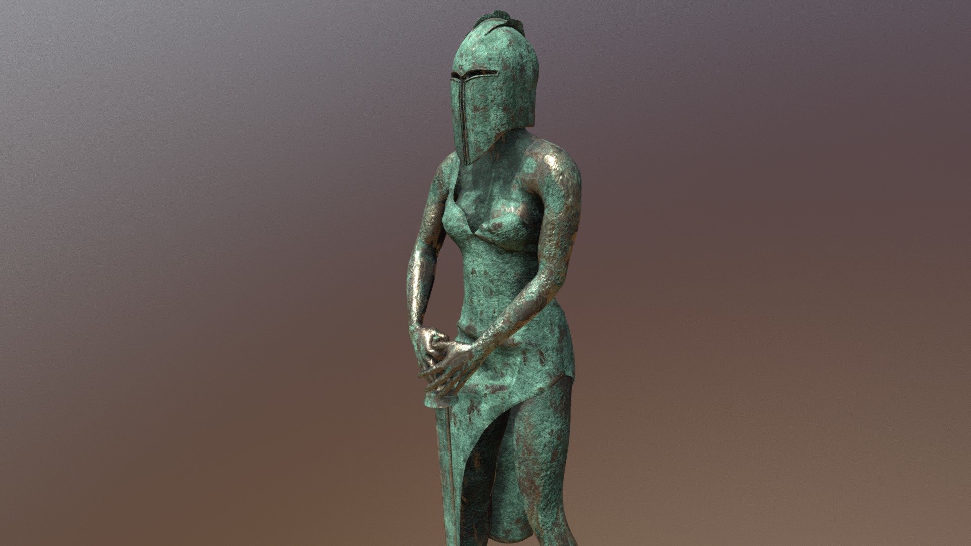 Bronze Statue Corroded 3D model by bgivenb [1fb35b2] Sketchfab