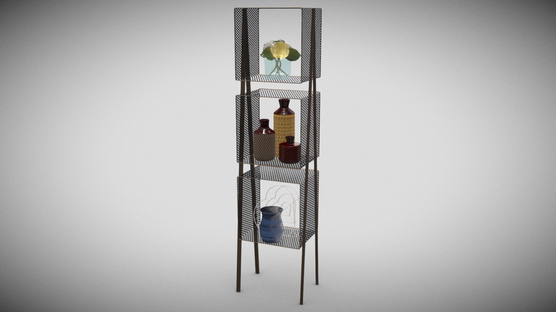 Decor Shelf Metal with Accessoies