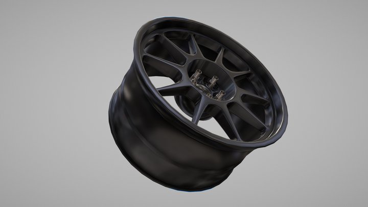 [Free] Racing Car Wheel #01 3D Model
