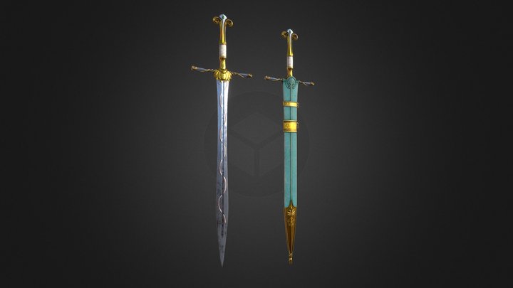 LOTR - Westernesse 2-handed Sword 3D Model