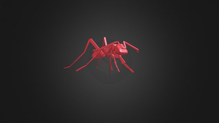 Ant Low Poly 3D Model