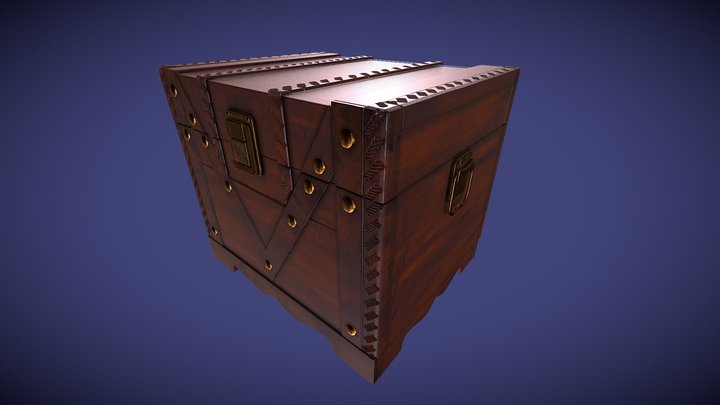 Wooden Treasures Box 3D Model