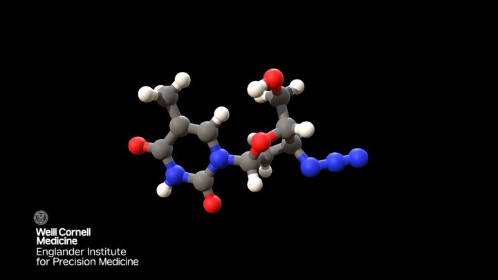 Small Molecule | Zidovudine | PubChem CID 35370 3D Model