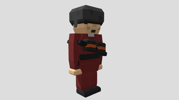Low Poly TF2 Soldier