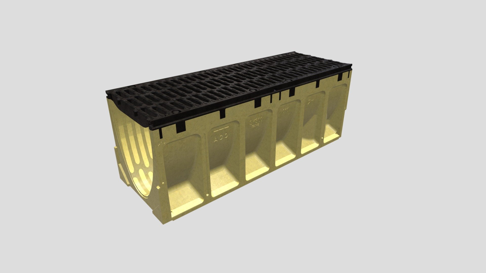 S300K-010 Channel with 4-Bolt Grate — Sketchfab embed 3D viewer