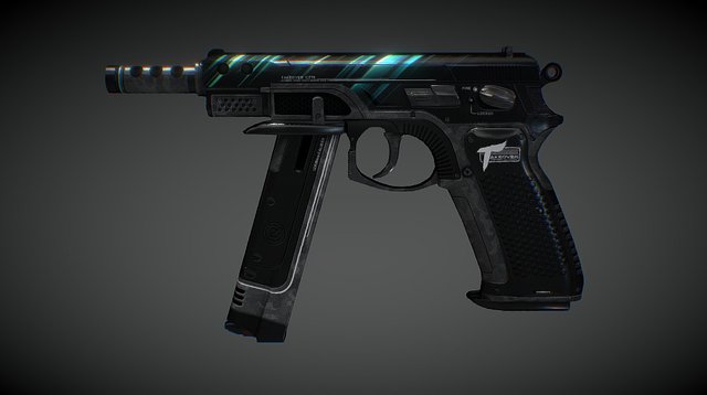 CZ75 - TAKEOVER (Blue) 3D Model
